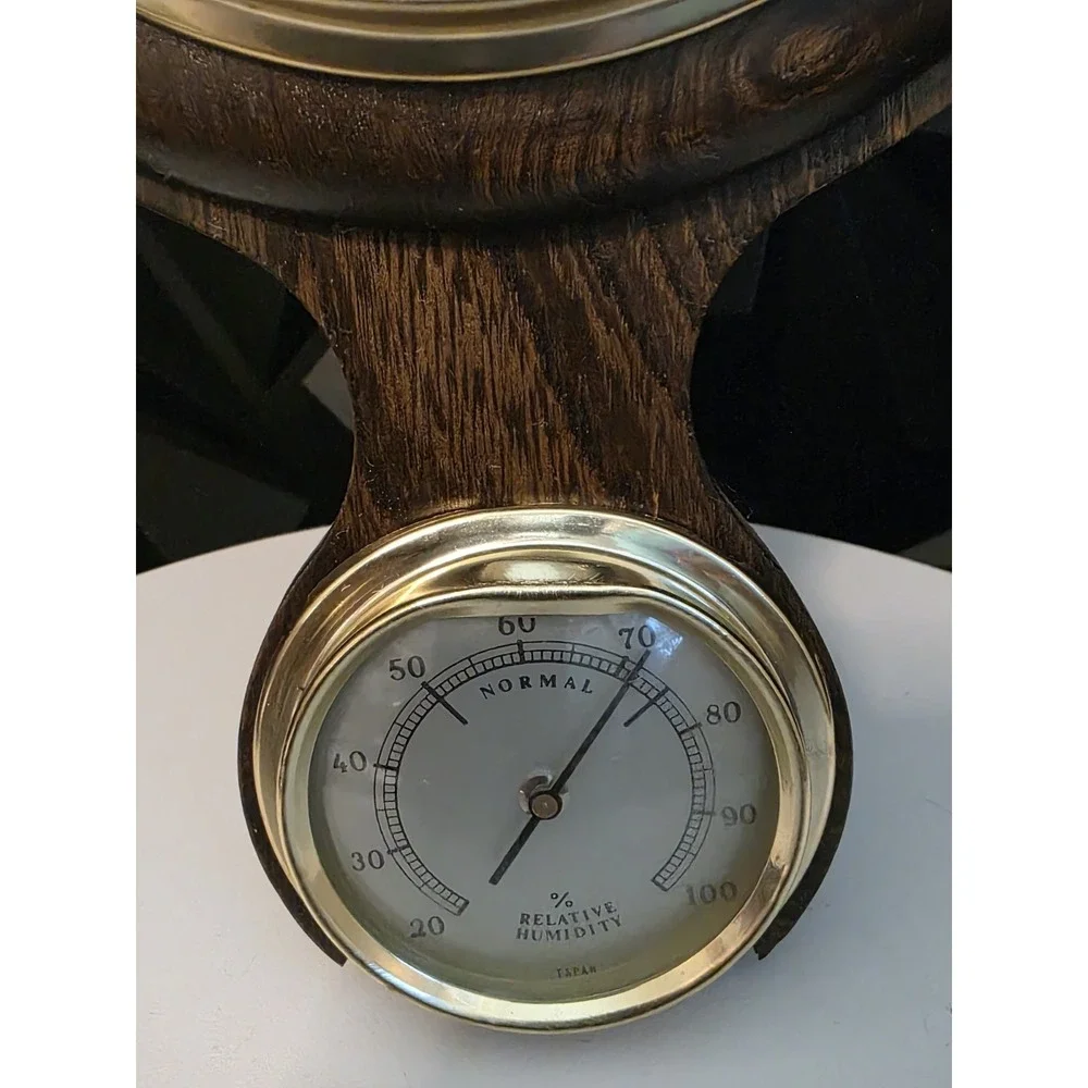 Whitehall Themometer Barometer Hygrometer Banjo Weather Station Wood Wall DAMAGE